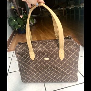 Pierre Cardin Brown and Tan Travel Bag